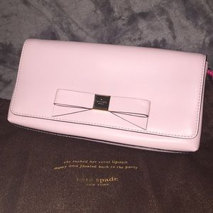 Kate Spade Pink Leather Clutch